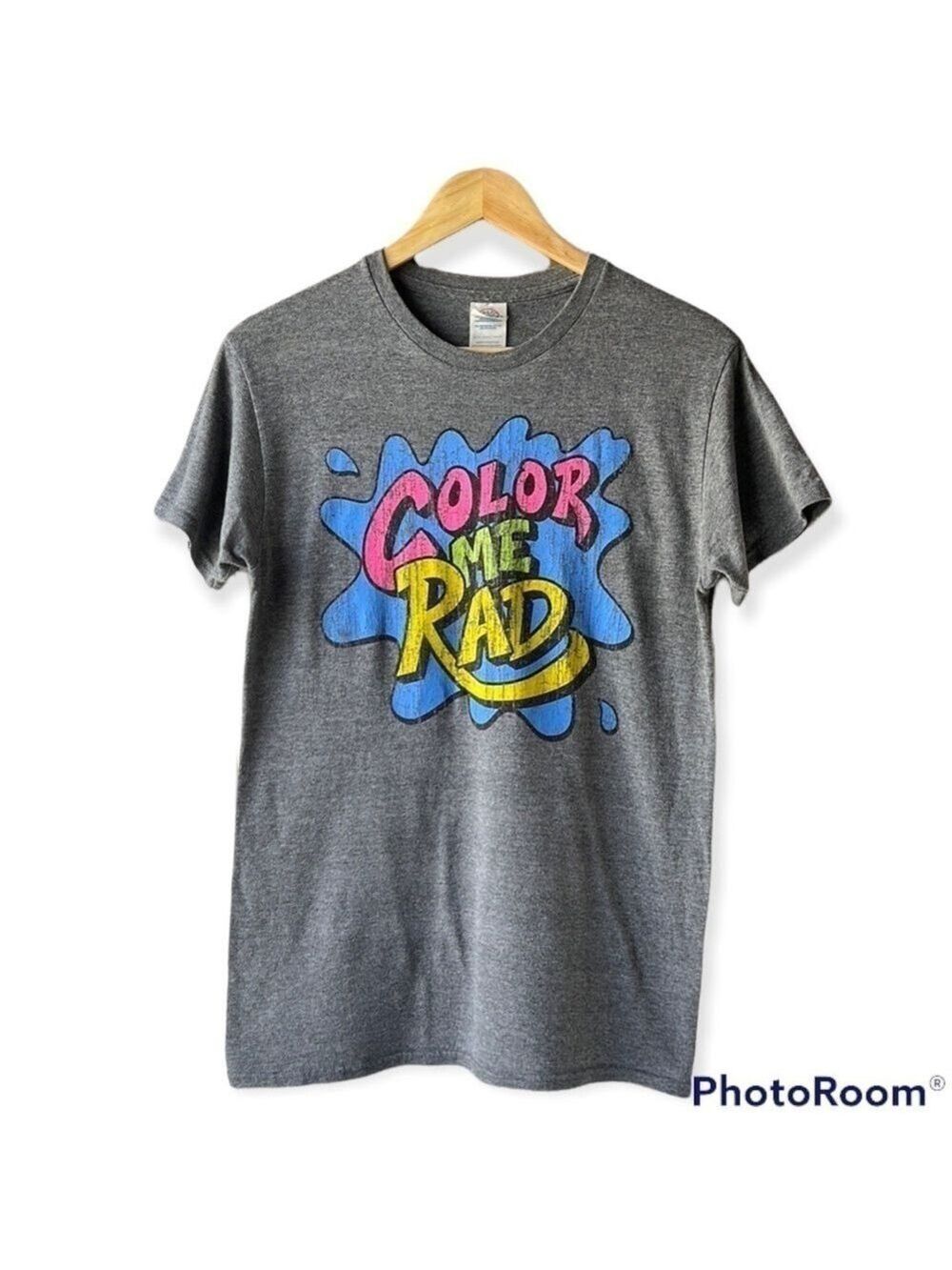 𝅺delta Apparel Grey Color Me Rad Graphic Tee
